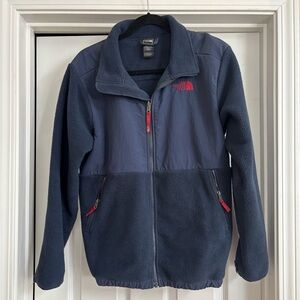The North Face Dark Blue Fleece with Red Details